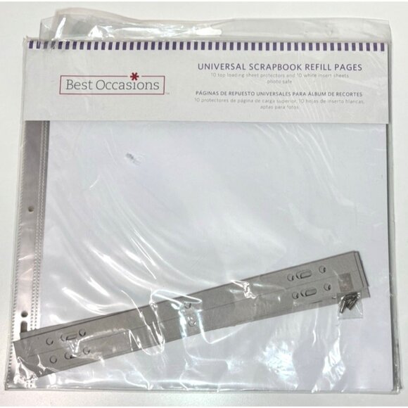 Best Occasions Other - NEW Best Occasion 12"x12" 10 Top Load Universal Scrapbook Refill Pages MK12R